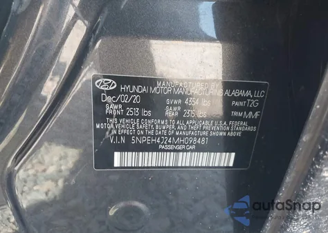 2021 Hyundai Sonata Limited from USA, damaged, VIN 5NPEH4J24MH098481